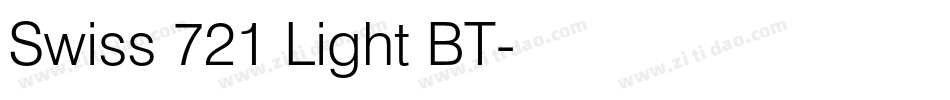 Swiss 721 Light BT字体转换